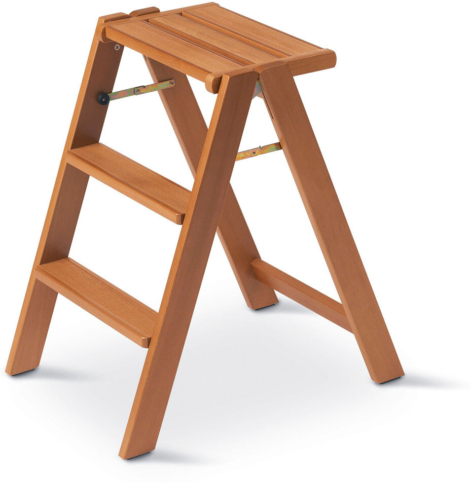 Alpen Home Mignon 2 - Step Wood Folding Small Step Ladder Cherry Wood 300cm H