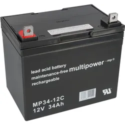 Multipower MP34-12C AGM Zyklenakku 12V 34Ah – M6