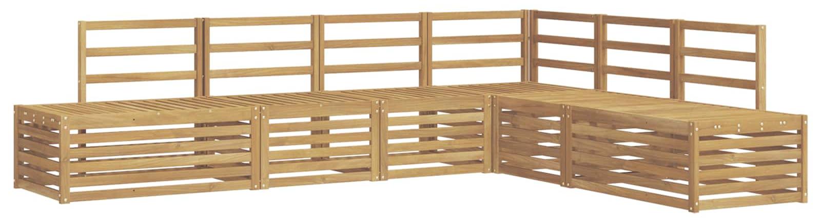 vidaXL Outdoor-Sofagarnitur 6 Stück Weiß