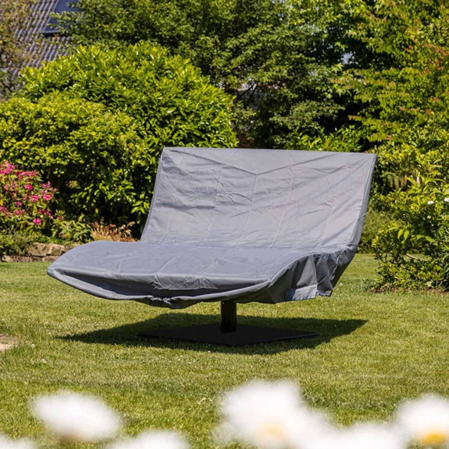 Waldsofa Swing mit Auflage, Kissen und Schutzhülle, Thermokiefer, Wellenliege