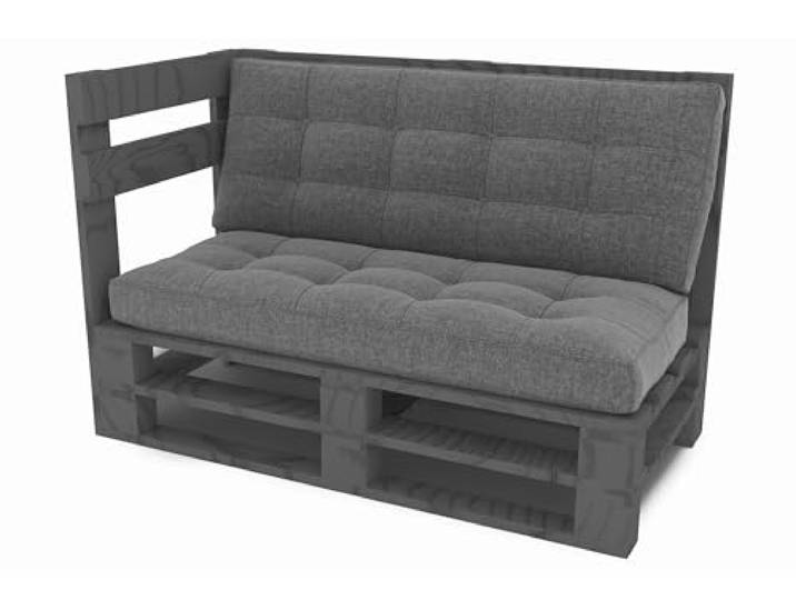 Lermowood Palettenmöbel Mpe Eckbank 120 x 80 cm Grau Europaletten Indoor und Outdoor Lounge Gartenmöbel Holz Gartenmöbel Set Lounge Möbel Terrasse Balkon Loft Stil Paletten