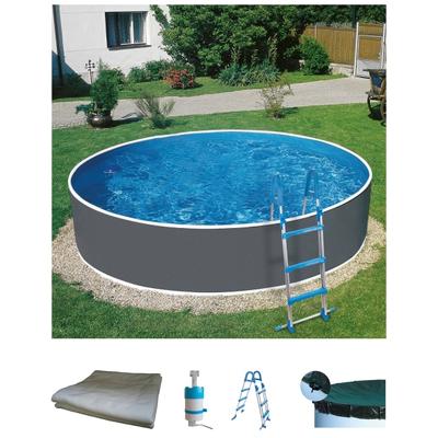 Rundpool MY POOL BWT "HYPE 2", grau, H:90cm Ø:400cm, Schwimmbecken, Rundpool, in verschiedenen Größen
