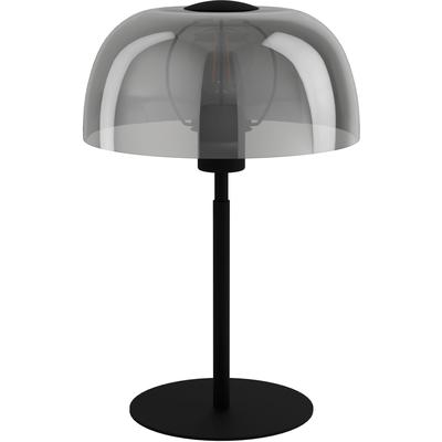 EGLO Tischleuchte "SOLO 2", schwarz (schwarz, transparent), Ø 26 H: 41,5cm, 1 Stk., Leuchten, Tischleuchte, H41,5 x Ø26 cm, 1X40W exkl., Tischleuchte