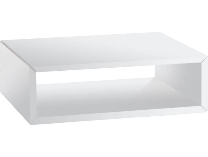 Nachttisch HASENA Akai , weiß (weiß deckend, weiß deckend lackiert), B:50cm H:16cm T:41cm, Kernbuche massiv, Tische, Nachttisch