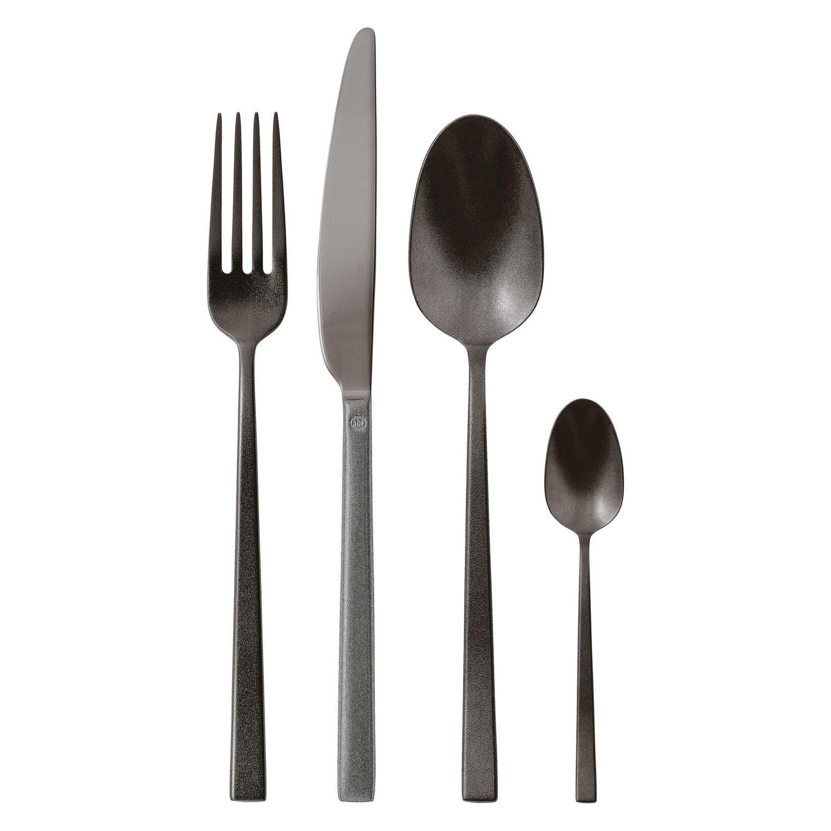 Rosenthal Besteck 24tlg.Vh. Rock Diamond Edelstahl/PVD 2Blac (24 Stk., Besteck Set) (52962K81)