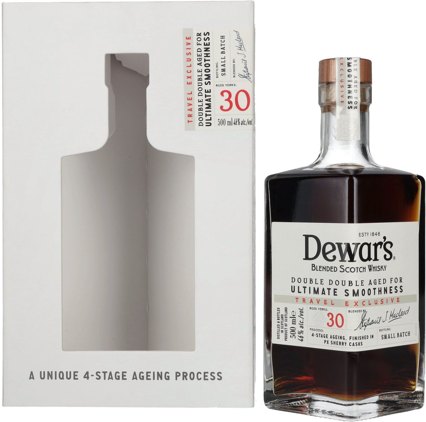 Dewar's 30 Years Old Double Double Aged Blended Scotch Whisky 46% Vol. 0,5l in Geschenkbox
