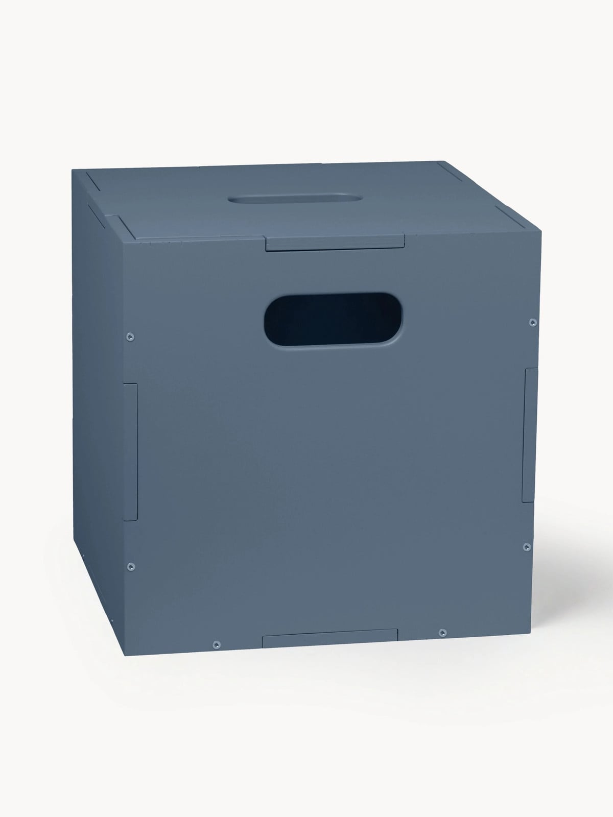 Nofred Cube houten opbergkist met deksel en handvatten Blauw