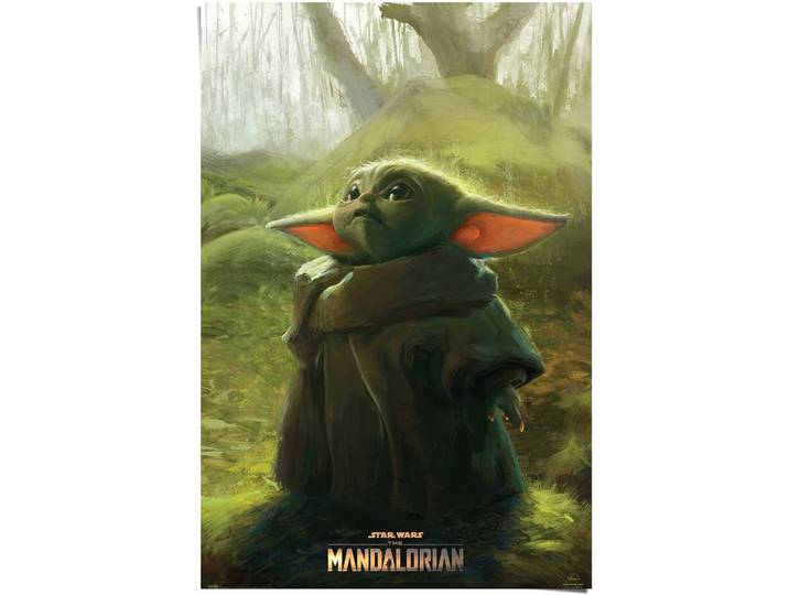 Poster REINDERS Baby Yoda Grogu , grün (farbe bild(er): grün), B:61cm H:91,5cm T:0,1cm, Papier, Bilder, Poster