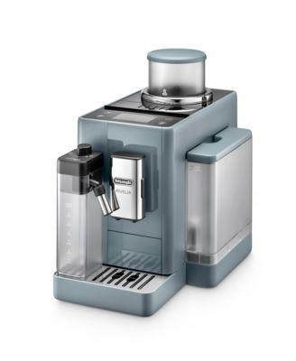 De'Longhi Kaffeevollautomat Rivelia EXAM 440.55.G, für Bohnen/Pulver, 1450 W, bis 1,4 l/250 g, 2 Bohnenbehälter, Milchaufschäumer, grau