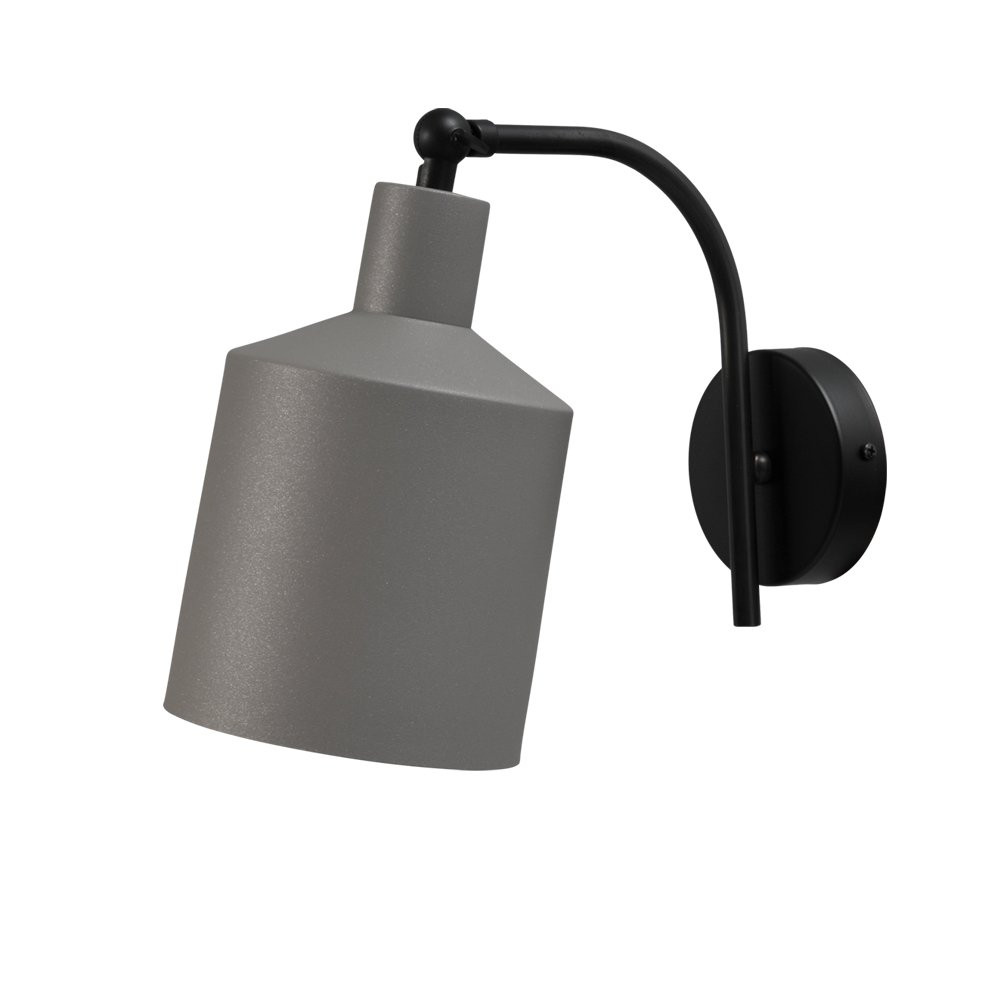 Masterlight Concepto wandlamp in cementgrijs met metalen details
