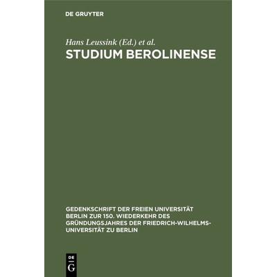 Studium Berolinense, Gebundene Ausgabe von , De Gruyter, 978-3-11-005029-5