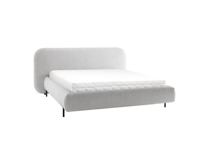 Petits-meubles Boxbett 160/200 Tobias Hellgrau, Grau, Holz, 160x200 cm, Schlafzimmer, Bett, Boxspringbetten
