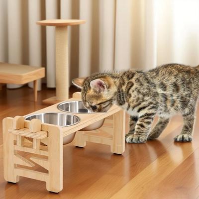 Uplifted Finds Adjustable Tilt Wooden Elevated Feeder Adjustable Tilt Wooden Elevated Feeder