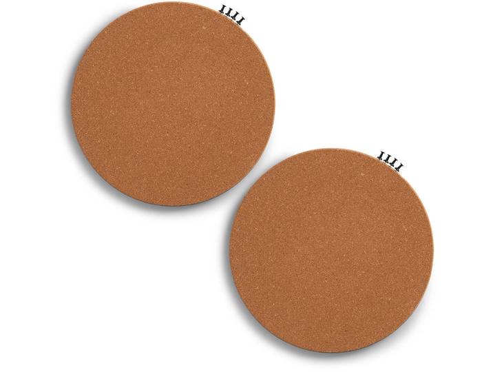 Pinnwand ZELLER PRESENT Pinboard, rund, Kork, 2-tlg. , beige (natur), B:30cm H:1cm T:30cm Ø:30cm, Kork, Tafeln, Pinnwand