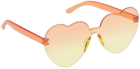Brille "Herz", orange/gelb
