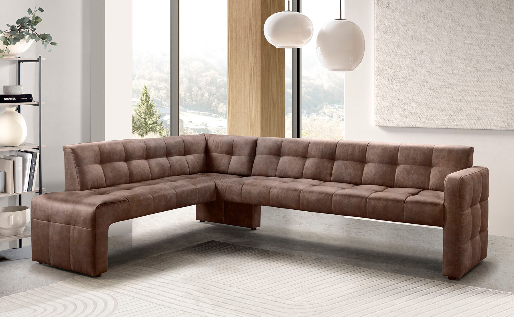 exxpo - sofa fashion "Barista, bequem und elegant, hohe Bodenfreiheit" Eckbank Barista bequem und elegant, hochwertige Detailverarbeitung