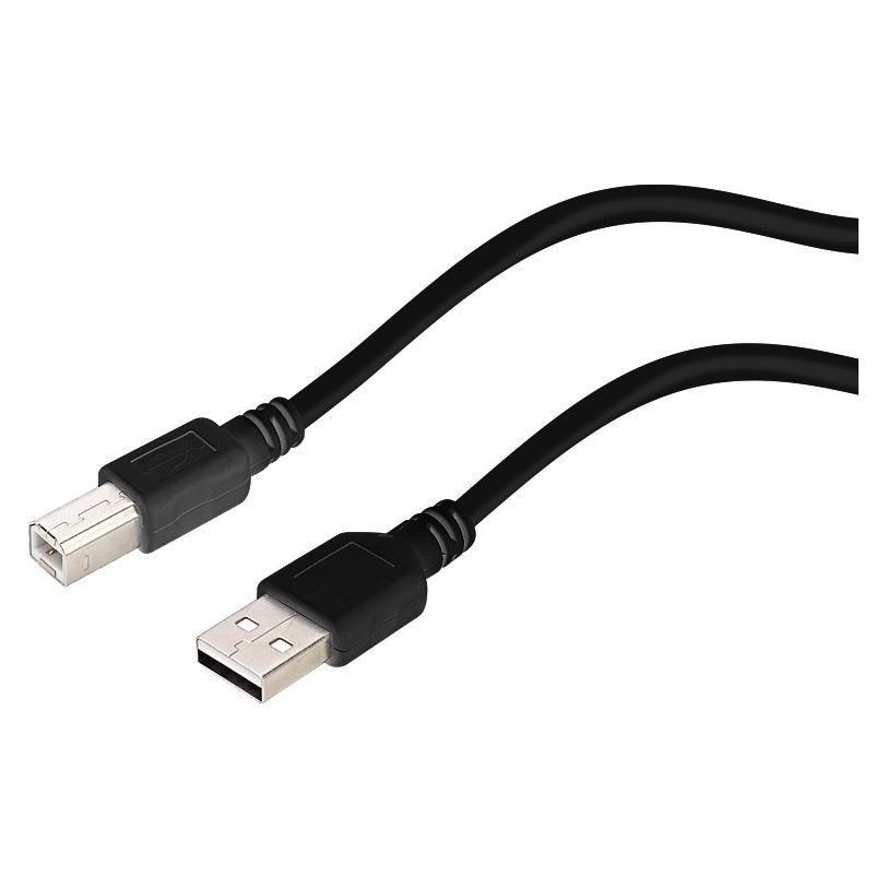 Speedlink Speed Link USB-Kabel AB schwarz / Kabel / USB 2.0 / 3 m (3 m, USB 2.0) (SL-170202-BK)