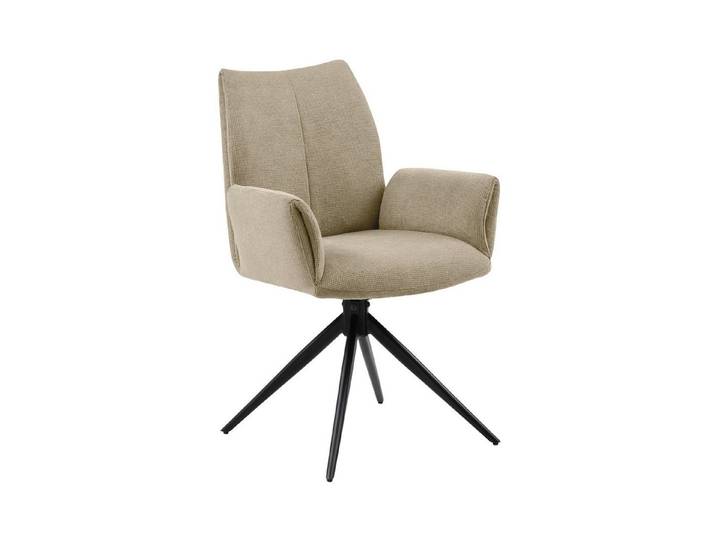 dasmöbelwerk Esszimmerstuhl Esszimmerstuhl Kamerun Drehstuhl Webstoff Creme Polsterstuhl Sessel