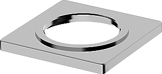X-Unterlegscheibe Hansadesigno 66370000 quadratisch 55 x 55 mm, verchromt