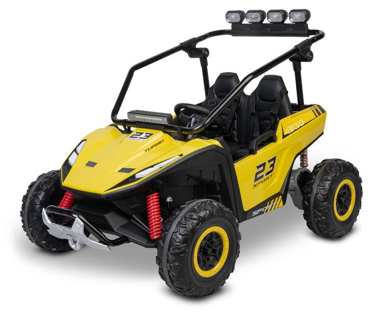 Elektro-Kinderbuggy Reptile Yellow, 3-8 km/h, EVA-Räder, LED, Bluetooth