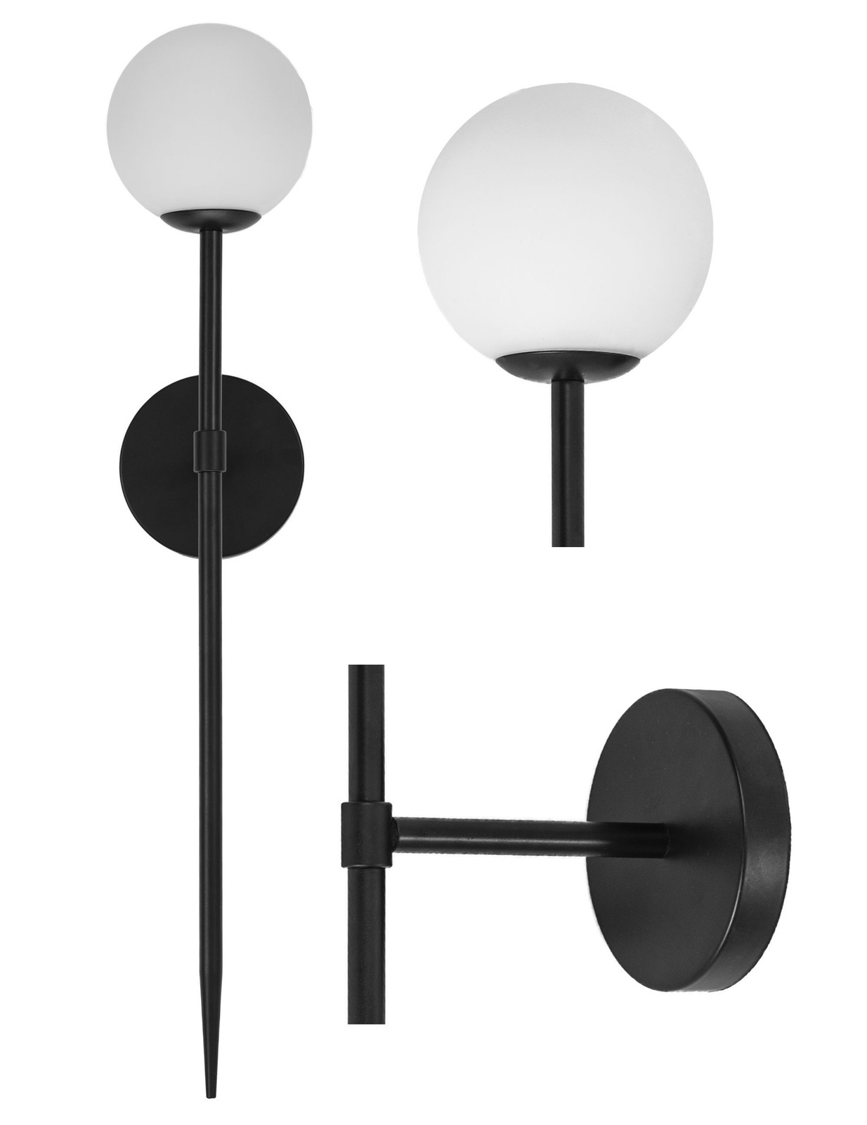 Toolight Wandlamp Zwart Modern 52cm APP577-1W