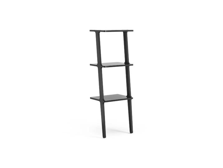 Swedese Libri Wandplank 3 planken Es zwart glanzend