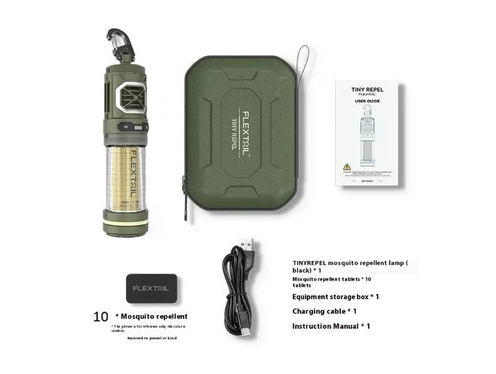 Lampe anti-moustiques portable sans fil FLEXTAIL Tiny Repel pour extérieur, pêche, randonnée, camping