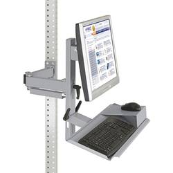 Manuflex ZB3628.9006 Ergonomie Monitorträger für UNIVERSAL und PROFI mit Tastatur- und Mausfläche, VESA-Adapter 100 mm