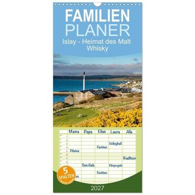 Familienplaner 2027 - Islay - Heimat des Malt Whisky mit 5 Spalten (Wandkalender, 21 x 45 cm) CALVENDO