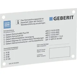 Geberit Kennzeichnungsschild 348309001