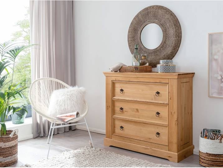 Kommode 105cm 'Anne' Kiefer eichefarbig