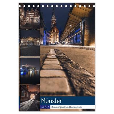 Münster - stimmungsvoll und harmonisch (Tischkalender 2027 DIN A5 hoch), CALVENDO Monatskalender