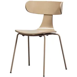 Esszimmerstuhl Form aus Eschenholz, skandinavisches Design, sandfarben, funktional und zeitlos