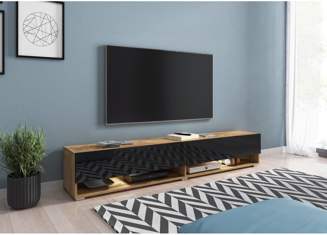Wade Logan Claverton TV Stand for TVs up to 78" Brown/Black 78"