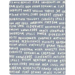 Nuuna, Heft + Block, Graphic L, Word Plays (22 x 16.5 cm, Gepunktet, Weicher Einband)