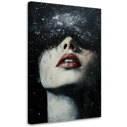 WANDBILD frau stern portrait abstraktion