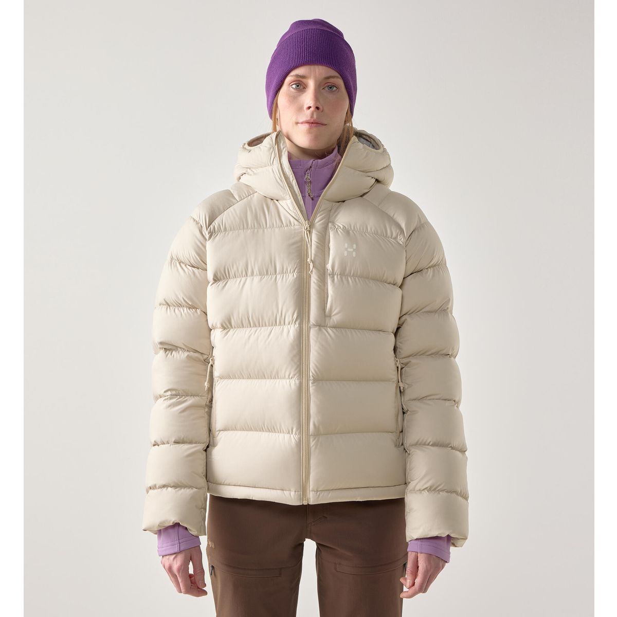 Haglöfs Rosson Down Hood Women chalk beige (5S9) M 6074685S9020