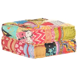 Décoshop26 - Bodenkissen/Pouf/Fußhocker 60x70x36 cm aus Patchwork-Stoff DEC021303 DEC021303