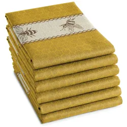 Ddddd, Geschirrtuch, Bienen-Gelb Geschirrtuch-Set (70 x 50 cm)