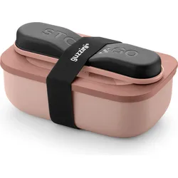 Store & Go Lunchbox 900 ml rosa mit Besteck