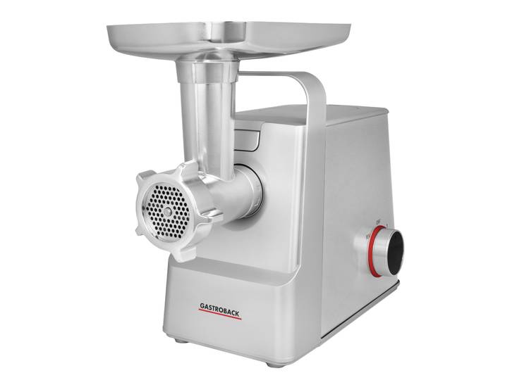 GASTROBACK Fleischwolf Design Fleischwolf 6-in-1 Plus , silber (silberfarben), Zerkleinerer, inklusive Burger-Presse, Fleischwolf