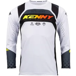 Kenny, Unisex, Velotrikot, Track Focus (L), Weiss, Schwarz