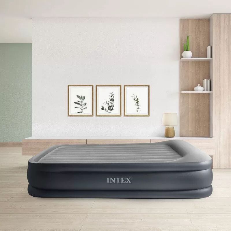 Intex Matelas gonflable Deluxe Pillow Rest Raised électrique 1 pers