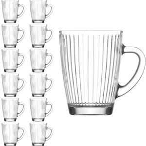 Van-Well Kaffeegläser Nordic, mit Henkel, 400ml, 12 Stück