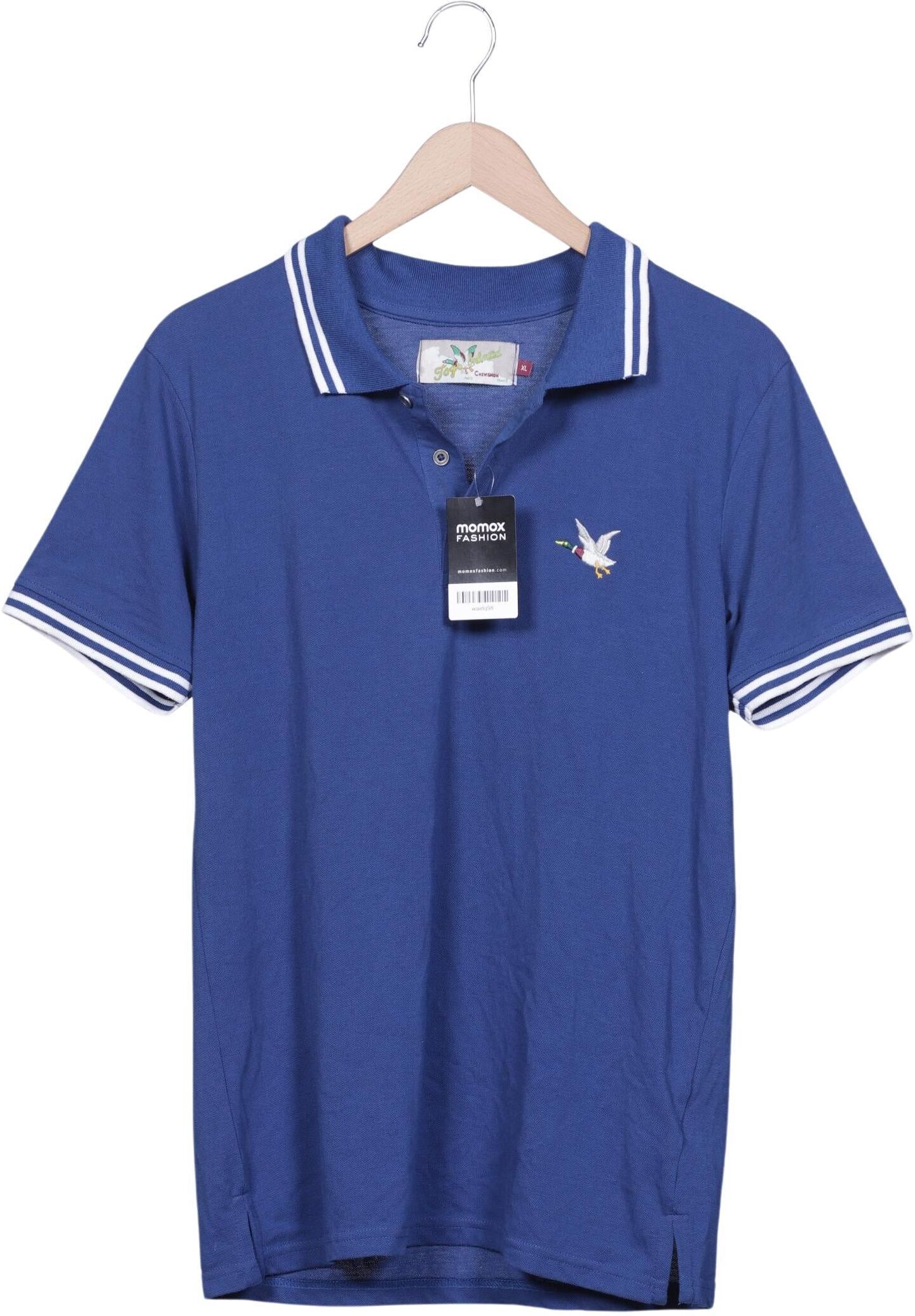Chevignon Herren Poloshirt, Blau, Gr. XL, Synthetik / Baumwolle - Second Hand