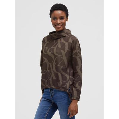 Sweater SOCCX, Damen, Gr. XS/S, braun (chocolate), Sweatware, Material: 99% Polyester, 1% Elasthan, bedruckt, regular fit normal, Rundhals, eingesetzt gerader Abschluss, Sweatshirts Sweater, mit All Over Print