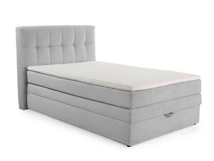 Boxspringbett AMY 120 x 200 cm Cord hellgrau