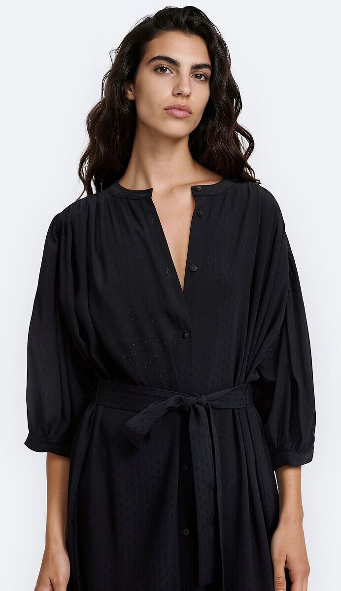 LA REDOUTE COLLECTIONS Robe midi, à manches bouffantes, en viscose