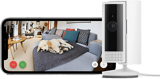 Cámara de vigilancia IP - Amazon Ring Indoor Camera (2nd Gen), 1080p HD, Función visión nocturna, WiFi 2.4 GHz, Blanco