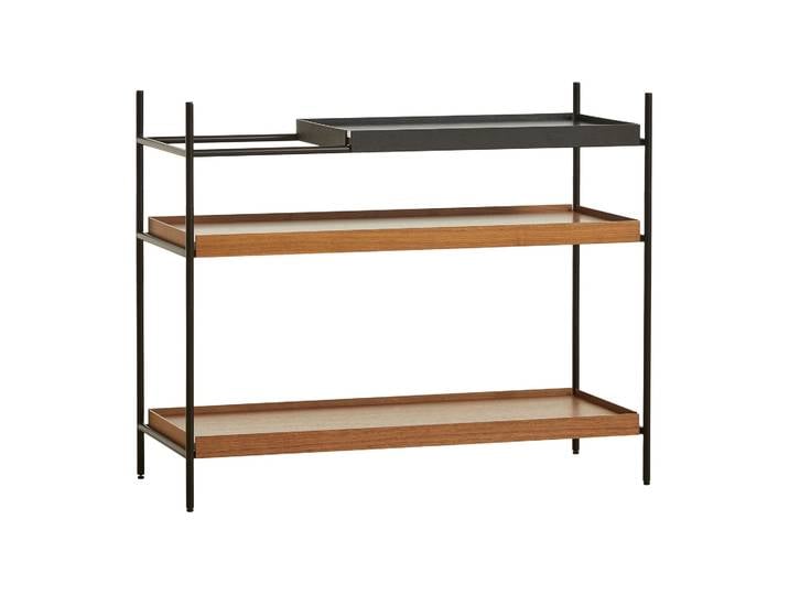 Woud Tray Regal niedrig Walnuss, 81 x 100 cm Style 2
